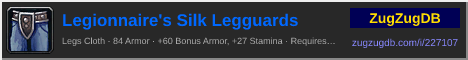 Legionnaire's Silk Legguards: forum signature banner