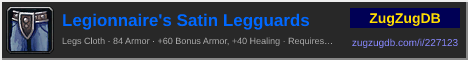 Legionnaire's Satin Legguards: forum signature banner