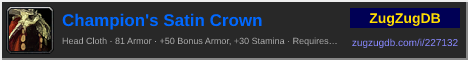 Champion's Satin Crown: forum signature banner
