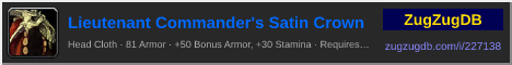Lieutenant Commander's Satin Crown: forum signature banner
