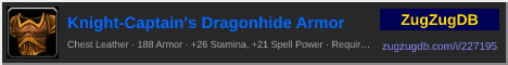 Knight-Captain's Dragonhide Armor: forum signature banner