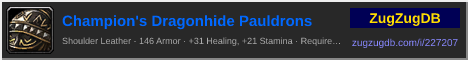 Champion's Dragonhide Pauldrons: forum signature banner