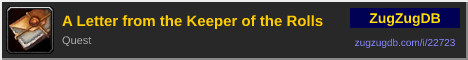 A Letter from the Keeper of the Rolls: forum signature banner