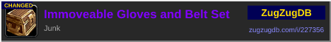 Immoveable Gloves and Belt Set: forum signature banner