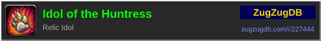 Idol of the Huntress: forum signature banner