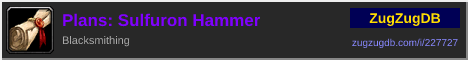 Plans: Sulfuron Hammer: forum signature banner