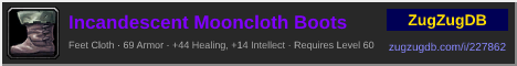 Incandescent Mooncloth Boots: forum signature banner