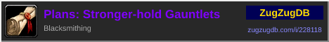 Plans: Stronger-hold Gauntlets: forum signature banner