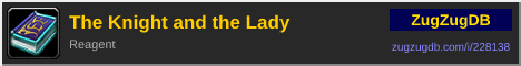 The Knight and the Lady: forum signature banner