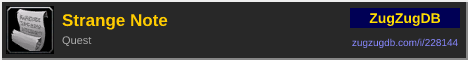 Strange Note: forum signature banner