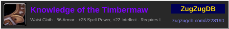 Knowledge of the Timbermaw: forum signature banner
