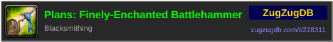 Plans: Finely-Enchanted Battlehammer: forum signature banner