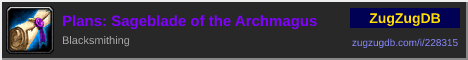 Plans: Sageblade of the Archmagus: forum signature banner