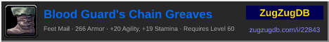 Blood Guard's Chain Greaves: forum signature banner
