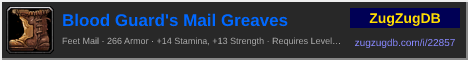 Blood Guard's Mail Greaves: forum signature banner
