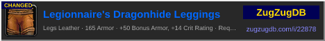 Legionnaire's Dragonhide Leggings: forum signature banner