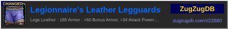 Legionnaire's Leather Legguards: forum signature banner