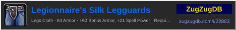 Legionnaire's Silk Legguards: forum signature banner