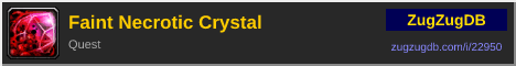Faint Necrotic Crystal: forum signature banner