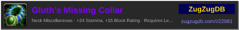 Gluth's Missing Collar: forum signature banner