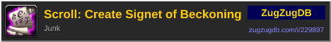 Scroll: Create Signet of Beckoning: forum signature banner