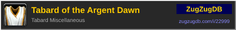 Tabard of the Argent Dawn: forum signature banner