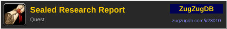 Sealed Research Report: forum signature banner
