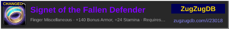 Signet of the Fallen Defender: forum signature banner