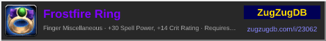 Frostfire Ring: forum signature banner