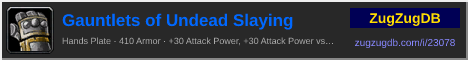Gauntlets of Undead Slaying: forum signature banner