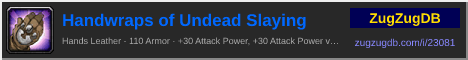 Handwraps of Undead Slaying: forum signature banner