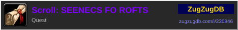 Scroll: SEENECS FO ROFTS: forum signature banner