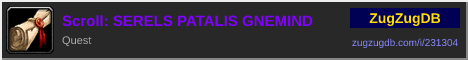 Scroll: SERELS PATALIS GNEMIND: forum signature banner