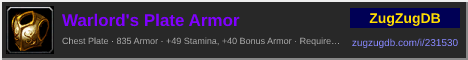 Warlord's Plate Armor: forum signature banner