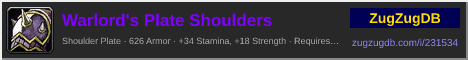 Warlord's Plate Shoulders: forum signature banner