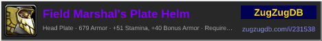 Field Marshal's Plate Helm: forum signature banner