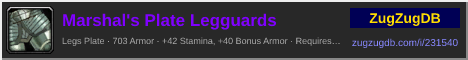 Marshal's Plate Legguards: forum signature banner
