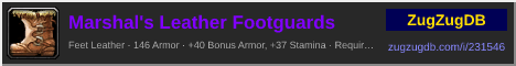 Marshal's Leather Footguards: forum signature banner