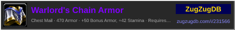 Warlord's Chain Armor: forum signature banner