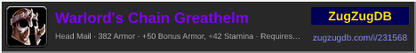 Warlord's Chain Greathelm: forum signature banner