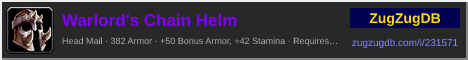 Warlord's Chain Helm: forum signature banner
