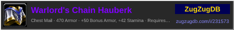 Warlord's Chain Hauberk: forum signature banner