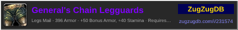 General's Chain Legguards: forum signature banner