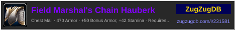 Field Marshal's Chain Hauberk: forum signature banner