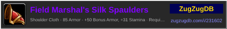 Field Marshal's Silk Spaulders: forum signature banner