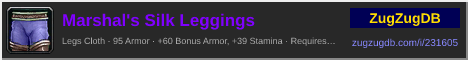 Marshal's Silk Leggings: forum signature banner