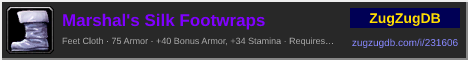 Marshal's Silk Footwraps: forum signature banner