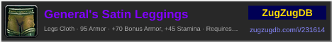 General's Satin Leggings: forum signature banner