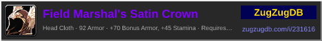 Field Marshal's Satin Crown: forum signature banner