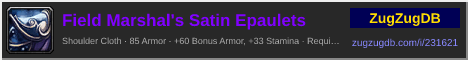 Field Marshal's Satin Epaulets: forum signature banner